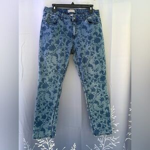 Falls Creek Blue Floral Straight Leg Jeans